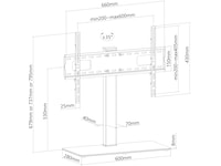 Andersson BHM 2.4 bordsstativ TV med glasskiva Väggfäste & TV-stativ