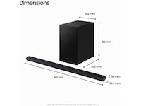 Samsung HW-S710D soundbar med subwoofer (svart) Soundbars