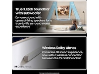 Samsung HW-S811D soundbar med subwoofer (vit) Soundbars