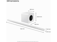Samsung HW-S811D soundbar med subwoofer (vit) Soundbars