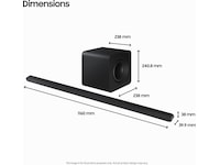 Samsung HW-S810D soundbar med subwoofer (svart) Soundbars
