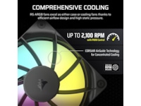 Corsair RS120 ARGB Fläkt 3pk (svart) Fläkt