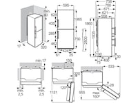 Electrolux LNB1LE34WR 500 ColdSense Kyl-frys 186 cm Kyl & frys kombiskåp