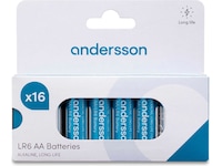 Andersson AA batteri, 16-pk Batterier för allmänt bruk