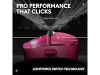 Logitech G Pro X Superlight 2 DEX trådlös gamingmus (rosa) Gamingmus