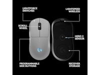 Logitech PRO 2 Lightspeed Trådlös Gamingmus (vit) Gamingmus