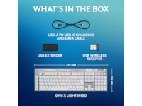 Logitech G915 X Lightspeed Trådlös Gamingtangentbord (vit) Gamingtangentbord