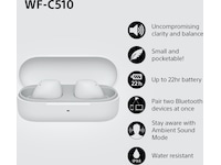 Sony WF-C510  trådlösa hörlurar, In-ear med mikrofon (vit) In-ear hörlurar