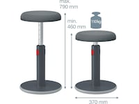 Leitz Ergo Cosy Active Sit Stand Balance Stol (grå) Kontorsstolar