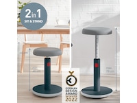 Leitz Ergo Cosy Active Sit Stand Balance Stol (grå) Kontorsstolar