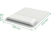 Leitz Ergo musmatta med handledsstöd (ljusgrå) Handledsstöd
