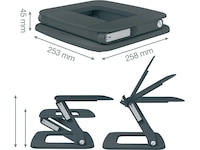 Leitz Ergo Multi-angle bärbar datorstativ (grå) Laptopstativ