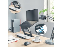Leitz Ergo Multi-angle bärbar datorstativ (grå) Laptopstativ