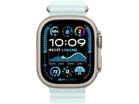 Apple Watch 49mm Natural Titanium Ocean Band Extension (ice blue) Armband