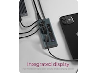 ICY BOX 7 Port USB-C Hub (blå/grå) Dockningsstation och USB-hub