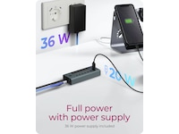ICY BOX 7 Port USB-C Hub (blå/grå) Dockningsstation och USB-hub