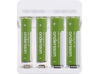 Andersson USB-C batteriladdare AA/AAA (vit) Batteriladdare
