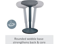 Leitz Ergo Active Balansstol med komfortsits, justerbar höjd 57-82 cm Kontorsstolar