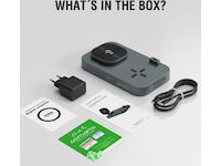 4smarts Qi2 Charging Station Trident (svart) Mobilladdare