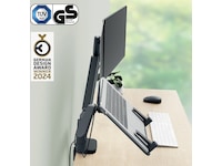Leitz Ergo Monitorarm & Laptop-Stativ, platsbesparande Bord och väggfäste