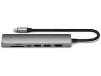 Satechi 7-i-1 Slim Multiport docking (rymdgrå) Dockningsstation och USB-hub