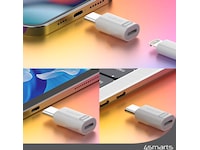 4smarts Lightning till USB-C Adapter, 2-pack (vit) Adaptrar och kablage