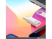 4smarts Lightning till USB-C Adapter, 2-pack (vit) Adaptrar och kablage