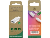 4smarts Lightning till USB-C Adapter, 2-pack (vit) Adaptrar och kablage
