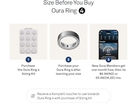 Oura Ring 4 Smart Ring str. 4 (borstad silver) Smart ring