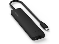 Satechi 7-i-1 Slim Multiport docking (svart) Dockningsstation och USB-hub