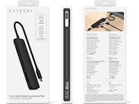 Satechi 7-i-1 Slim Multiport docking (svart) Dockningsstation och USB-hub