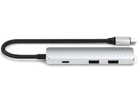 Satechi 4-i-1 Slim 4K Multiport docking (silver) Dockningsstation och USB-hub