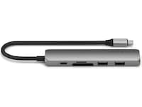 Satechi 6-i-1 Slim Multiport docking (rymdgrå) Dockningsstation och USB-hub