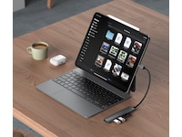 Satechi 6-i-1 Slim Multiport docking (rymdgrå) Dockningsstation och USB-hub