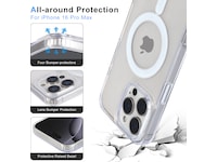 iiglo iPhone 16 Pro Max Magnetic Clear Case (transparent) Mobilskal