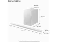 Samsung HW-S711D soundbar med subwoofer (vit) -B-Grade Demo Hi-Fi/stereo/DVD