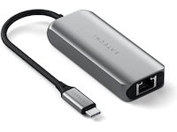 Satechi 4-in-1 USB-C och Ethernet docking (rymdgrå) Dockningsstation och USB-hub