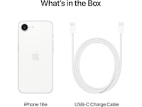 iPhone 16e 128GB (vit) Mobiltelefoner