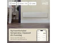 Mill Invisible Smart WiFi Gen 4 panelövn 1050W Panelelement
