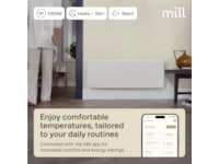 Mill Glass Smart WiFi Gen 4 panelugn 1300W (vit) Panelelement