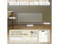 Mill Glass Smart WiFi Gen 4 panelugn 1300W (vit) Panelelement