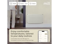 Mill Glass Smart WiFi Gen 4 700W (vit) Panelelement