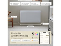 Mill Glass Smart WiFi Gen 4 700W (vit) Panelelement