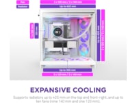 NZXT H9 Flow RGB+ Mid Tower (vit) Midi tower