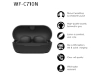Sony WF-C710N  trådlösa hörlurar, In-ear med mikrofon (svart) In-ear hörlurar