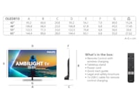 Philips 42" OLED810/12 OLED Smart Ambilight AI TV (2025) 20 - 49 tums TV