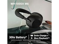Sony WH-1000XM6 trådlösa hörlurar, Over-Ear (svart) Hörlurar