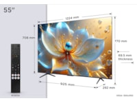 TCL 55" T8C 4K QLED Google TV (2025) 50 - 59 tums TV