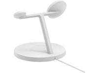 Belkin 3-in-1 Qi2 15W Laddställ (vit) Trådlös laddare
