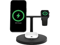 Belkin 3-in-1 Qi2 15W Laddställ (svart) Trådlös laddare